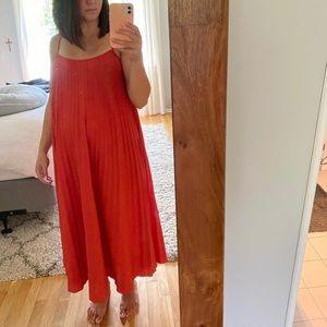 Vince Paprika Pleated Cami Dress